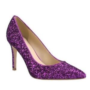 Marc Fisher Darreny Purple Glitter Heels Shoes Pumps